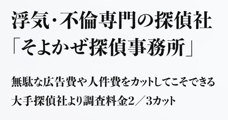 探偵、そよかぜ探偵事務所